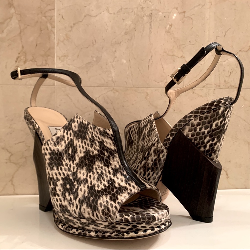 Jimmy Choo kaskade snake skin wedge